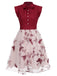 Black 1950s Butterfly Patchwork Vintage Dress