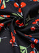 Red 1940s Floral V-Neck Added Button Dress